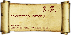 Keresztes Patony névjegykártya